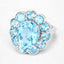 Bague en argent sterling avec topaze bleue suisse de 8,77 carats