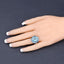 Bague en argent sterling avec topaze bleue suisse de 8,77 carats