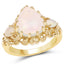 Anillo de Ópalo Etíope Baño de Oro de 14K en Plata Esterlina