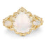 Anillo de Ópalo Etíope Baño de Oro de 14K en Plata Esterlina