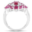 Elegant 3.04 Carat Glass Filled Ruby Sterling Silver Ring