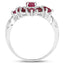 2.89 Carat Genuine Ruby .925 Sterling Silver Engagement Ring