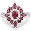 2.89 Carat Genuine Ruby .925 Sterling Silver Engagement Ring