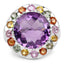 Bague de fiançailles en argent sterling .925 avec pierres multi-stones de 10,16 carats