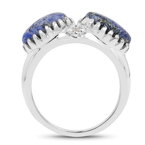 2.28 Carat Genuine Lapis Lazuli Sterling Silver Ring