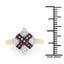 Bague de fiançailles en or jaune 14K plaqué rubis et zircon cubique blanc