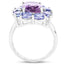 5.24 Carat Amethyst & Tanzanite Sterling Silver Ring