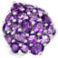 5.44 Carat Genuine Amethyst Sterling Silver Ring