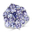 Anillo de Compromiso de Plata Esterlina con Tanzanita de 5.28 Quilates