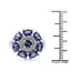 Bague en argent sterling avec tanzanite et topaze blanche de 2,58 carats
