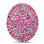 Bague de fiançailles en rubis véritable de 3,11 carats en argent sterling .925