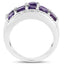 2.80 Carat Genuine Amethyst .925 Sterling Silver Engagement Ring