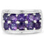 2.80 Carat Genuine Amethyst .925 Sterling Silver Engagement Ring