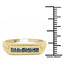 Anillo de Plata Esterlina con Diamante Azul Baño de Oro Amarillo de 14K