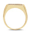 Bague de fiançailles en argent sterling plaqué or jaune 14K avec diamant bleu