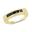 Bague de fiançailles en argent sterling avec diamant noir véritable de 0,50 carat