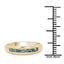 Anillo de Compromiso de Diamante Azul Baño de Oro Amarillo de 14K