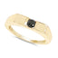 Anillo de plata esterlina con diamante negro genuino de 0.25 quilates