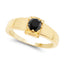 Anillo de Plata Esterlina con Diamante Negro Genuino de 0.50 Quilates