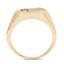 14K Yellow Gold Plated Black Diamond Sterling Silver Engagement Ring