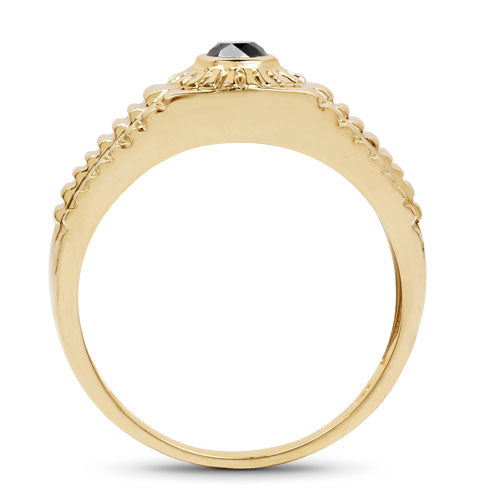 0.20 Carat Genuine Black Diamond Sterling Silver Ring