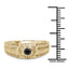 0.20 Carat Genuine Black Diamond Sterling Silver Ring
