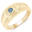 0.20 Carat Genuine Blue Diamond Sterling Silver Ring