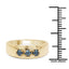 14K Yellow Gold Plated Blue Diamond Sterling Silver Engagement Ring