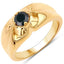 0.50 Carat Genuine Black Diamond Sterling Silver Engagement Ring