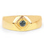 0.12 Carat Genuine Blue Diamond Sterling Silver Engagement Ring