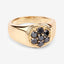 Bague de fiançailles en argent sterling avec diamant noir véritable de 0,91 carat