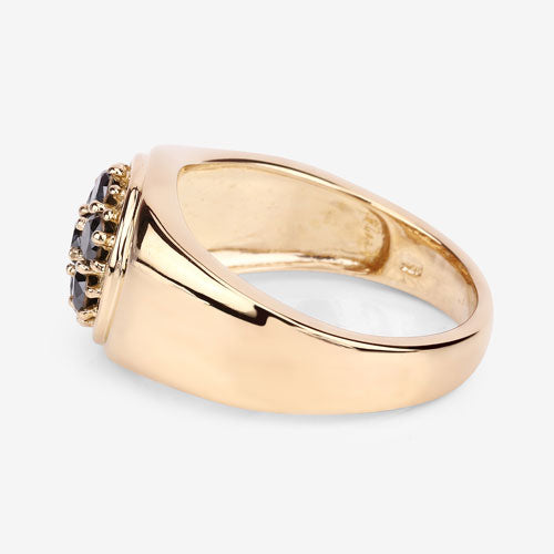 Bague de fiançailles en argent sterling avec diamant noir véritable de 0,91 carat