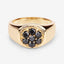Bague de fiançailles en argent sterling avec diamant noir véritable de 0,91 carat