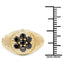 0.91 Carat Black Diamond Sterling Silver Engagement Ring