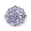 2.79 Carat Genuine Tanzanite Sterling Silver Engagement Ring