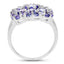 Anillo de Compromiso de Plata Esterlina con Tanzanita Genuina de 3.91 Quilates