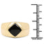 14K Yellow Gold Plated Black Onyx Cluster Ring