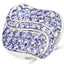 Bague de fiançailles en argent sterling avec tanzanite véritable de 3,65 carats