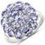 Anillo de Compromiso de Plata Esterlina con Tanzanita Genuina de 2.70 Quilates