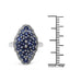 1.25 Carat Genuine Tanzanite Cluster Ring in Sterling Silver