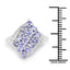 Anillo de Clúster de Tanzanita Genuina de 1.85 Quilates en Plata Esterlina