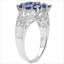 1.65 Carat Genuine Tanzanite Cluster Ring in Sterling Silver