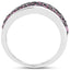 2.33 Carat Genuine Ruby Cluster Ring in Sterling Silver