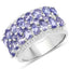2.59 Carat Genuine Tanzanite Sterling Silver Engagement Ring