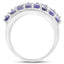 2.59 Carat Genuine Tanzanite Sterling Silver Engagement Ring
