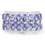 2.59 Carat Genuine Tanzanite Sterling Silver Engagement Ring
