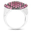 3.35 Carat Genuine Ruby .925 Sterling Silver Engagement Ring