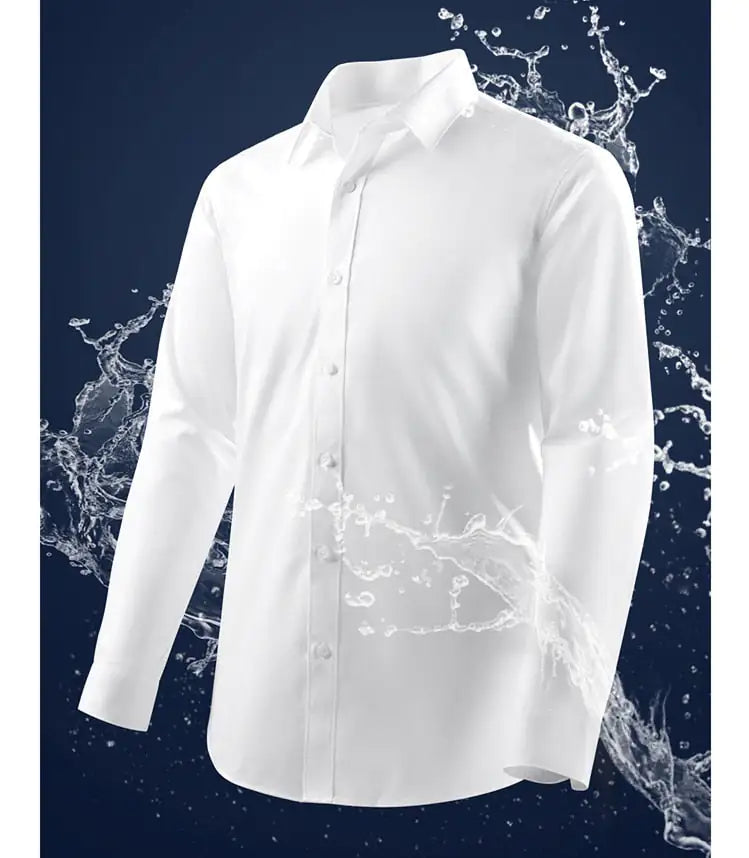 Hydrophobic Short Sleeve Business Shirt for Men