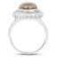 5.43 Carat Genuine Labradorite & White Topaz Sterling Silver Ring