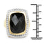 14K Yellow Gold Plated Black Onyx Cocktail Ring